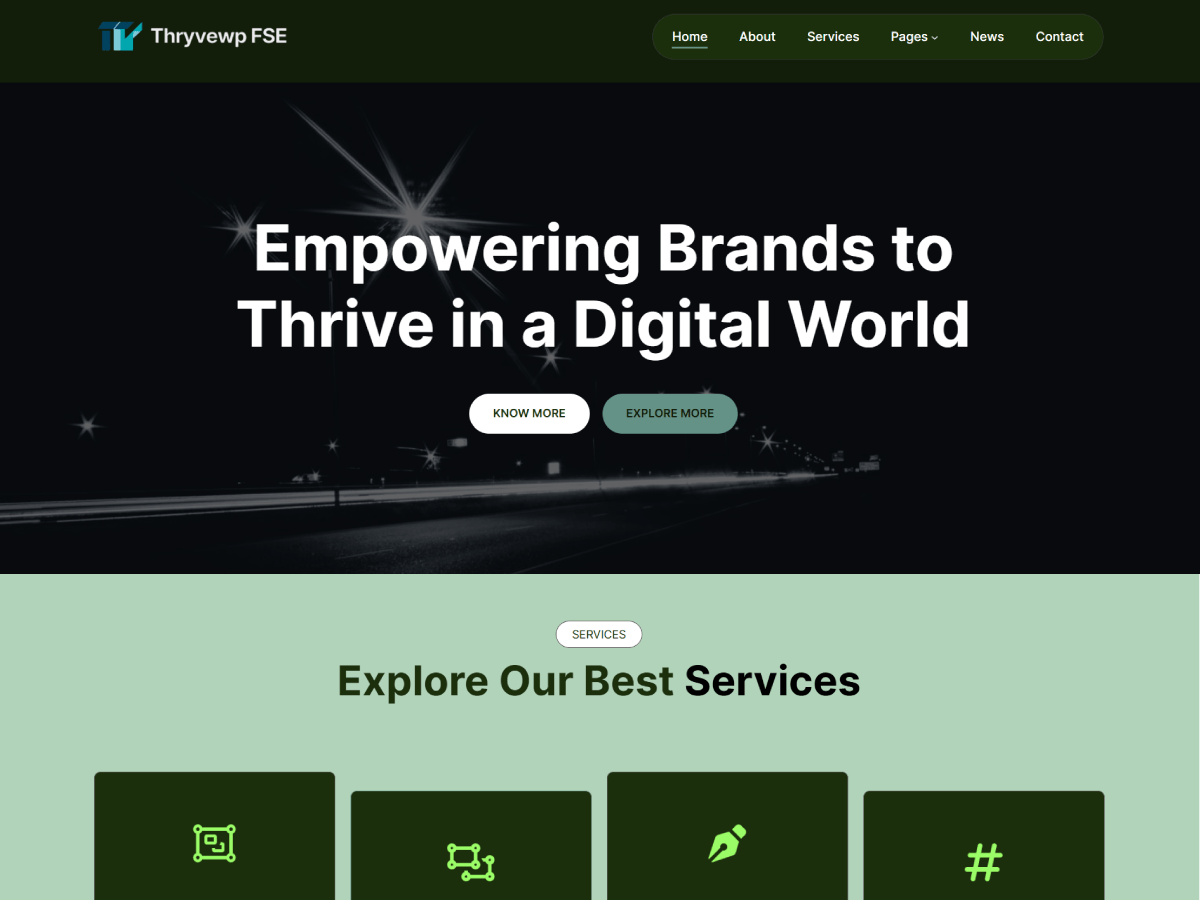 Thryvewp FSE Pulse theme screenshot