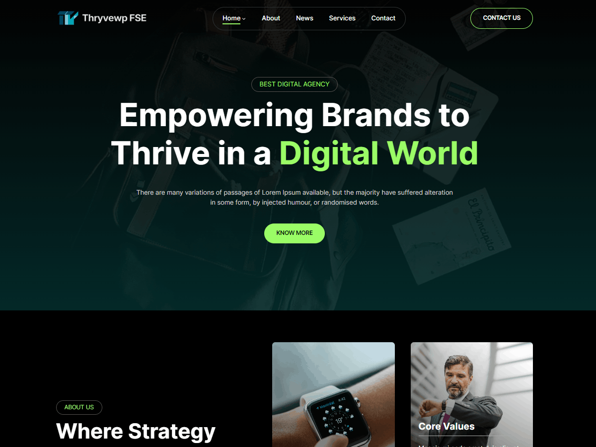Thryvewp FSE theme screenshot