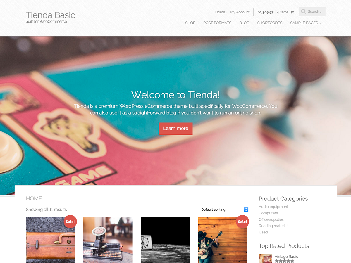 Tienda Basic theme screenshot