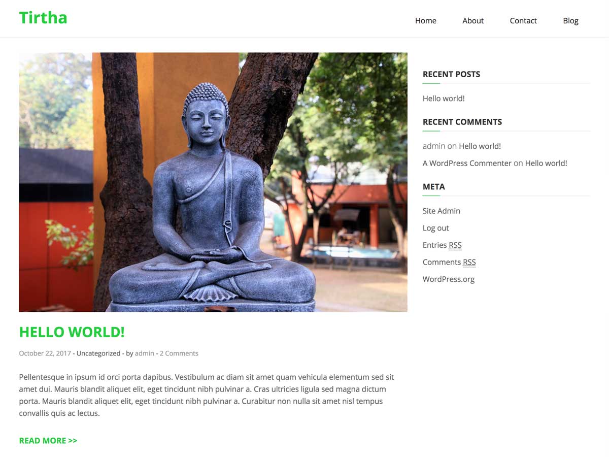 Tirtha theme screenshot
