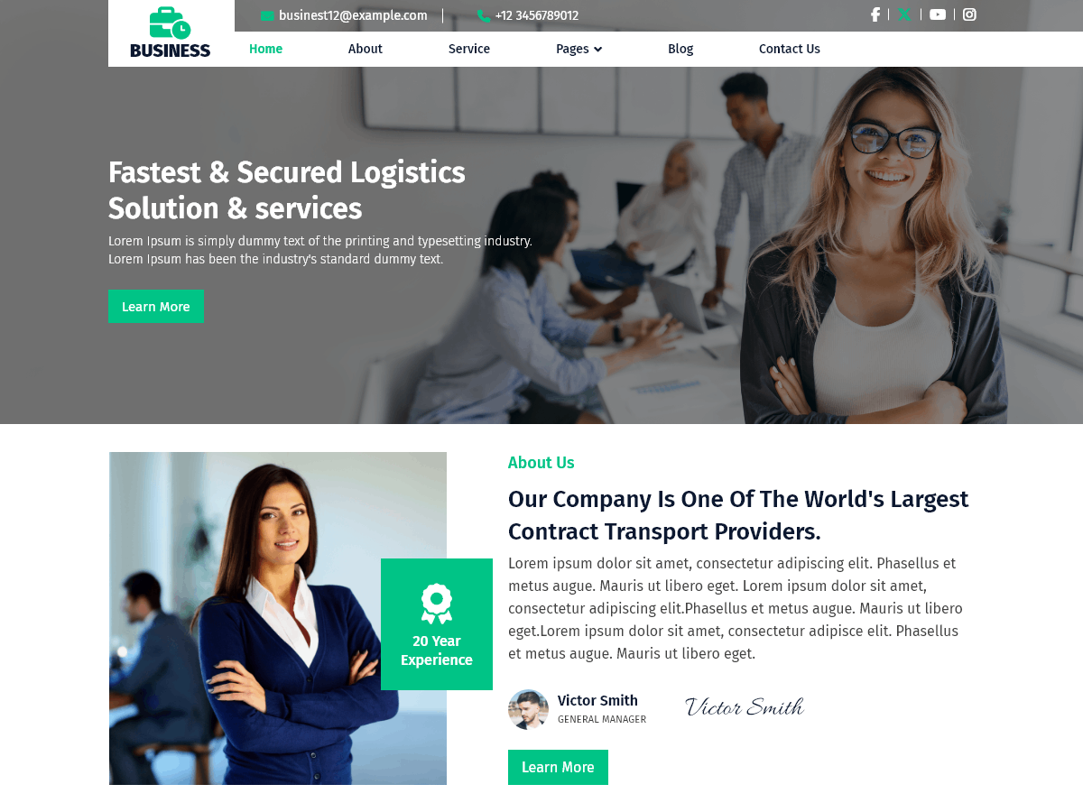 Titan Business Agency theme screenshot