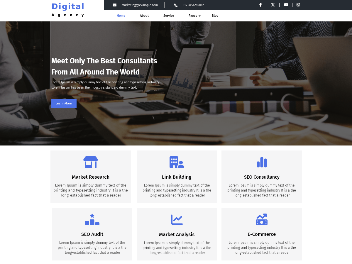 Titan Digital Agency theme screenshot