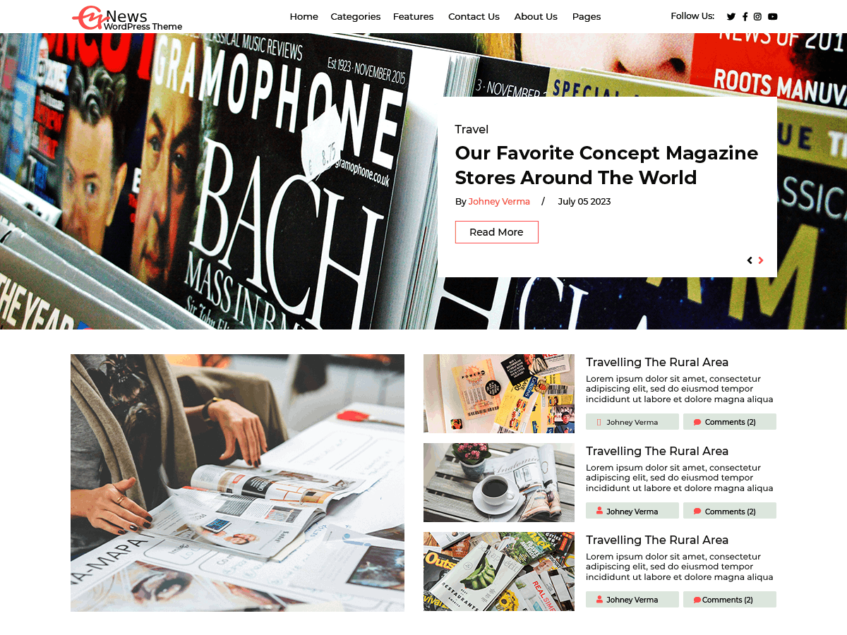 Titan News Blog theme screenshot