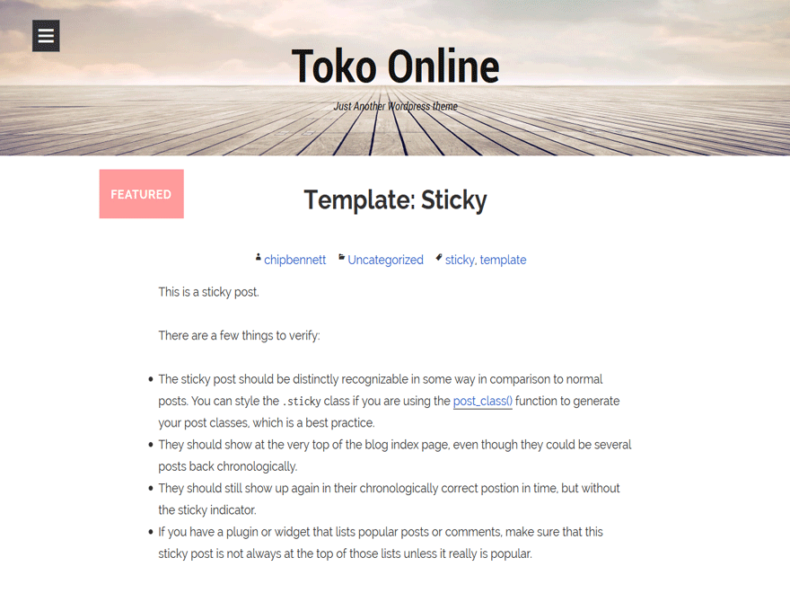 Toko Online theme screenshot