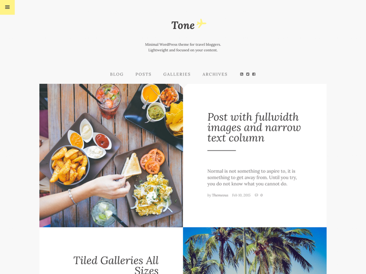 Tone theme screenshot
