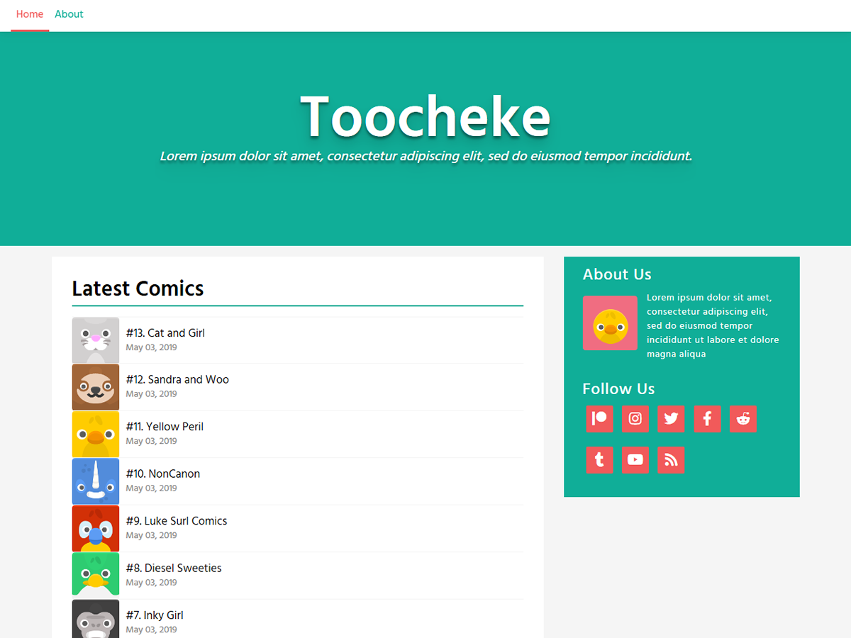 Toocheke theme screenshot