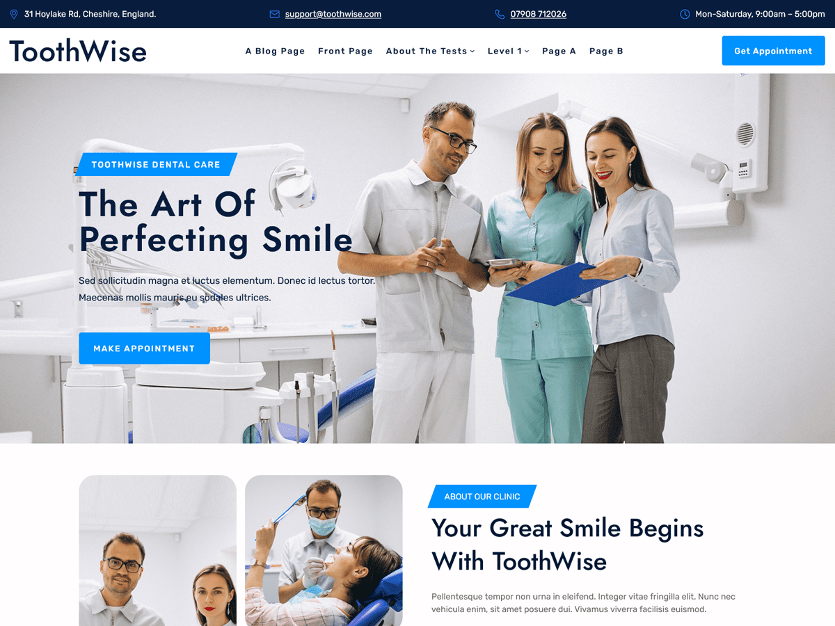 Toothwise theme screenshot