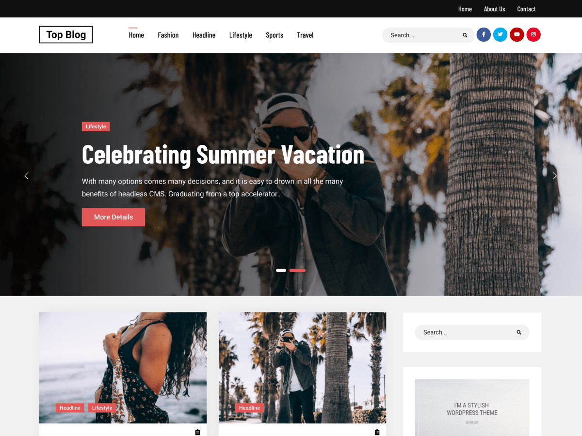 Top Blog theme screenshot