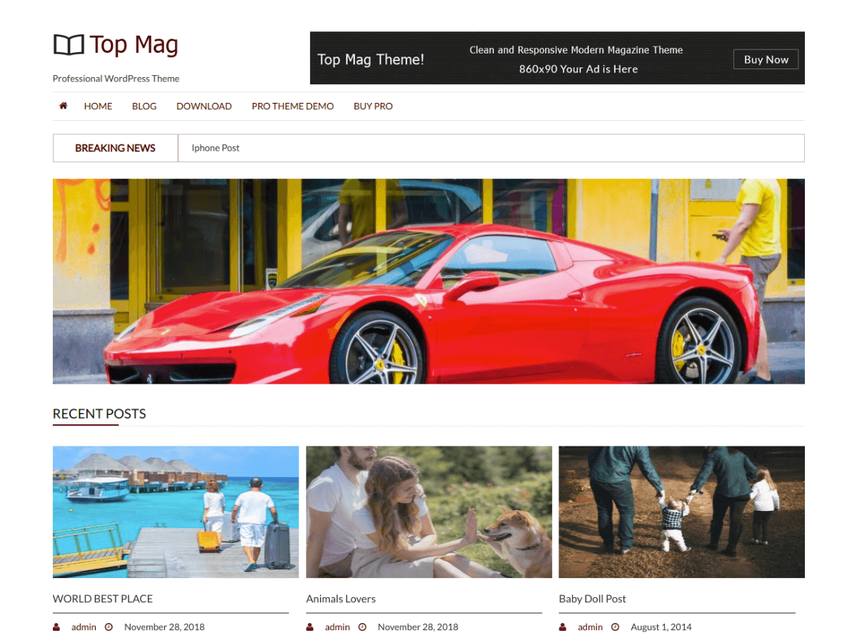Top Mag theme screenshot