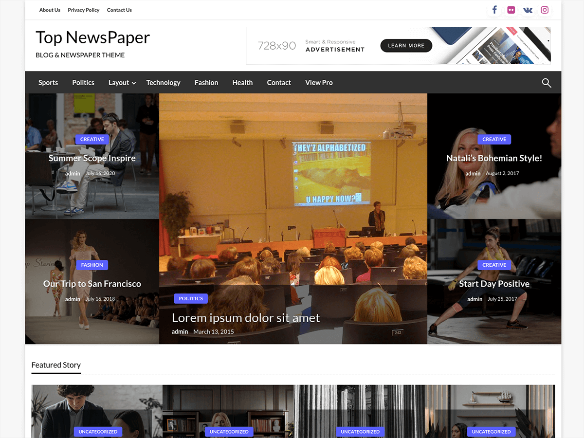 Top Newspaper theme screenshot