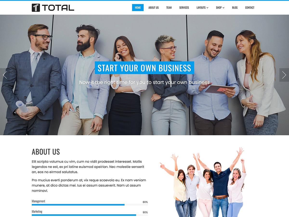 Total theme screenshot