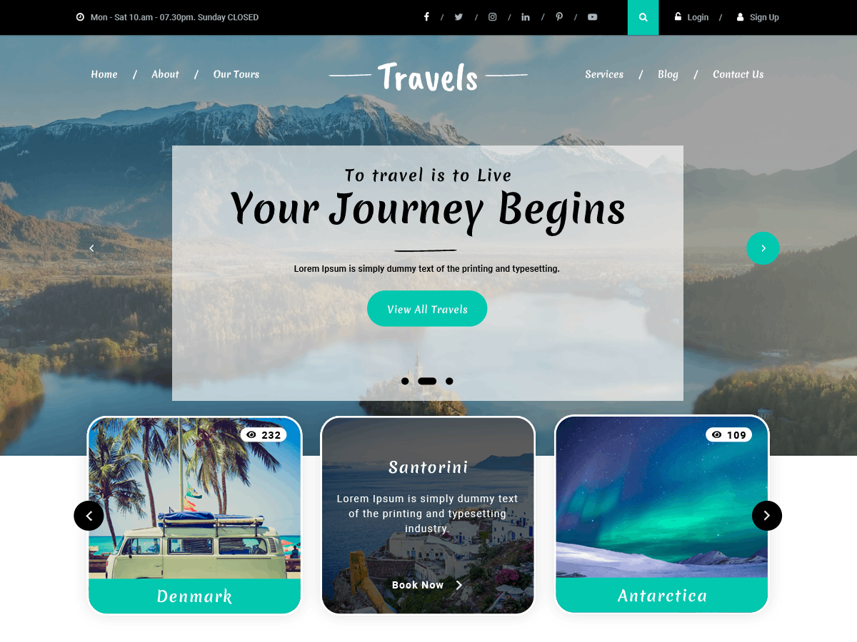 Tour Traveler theme screenshot