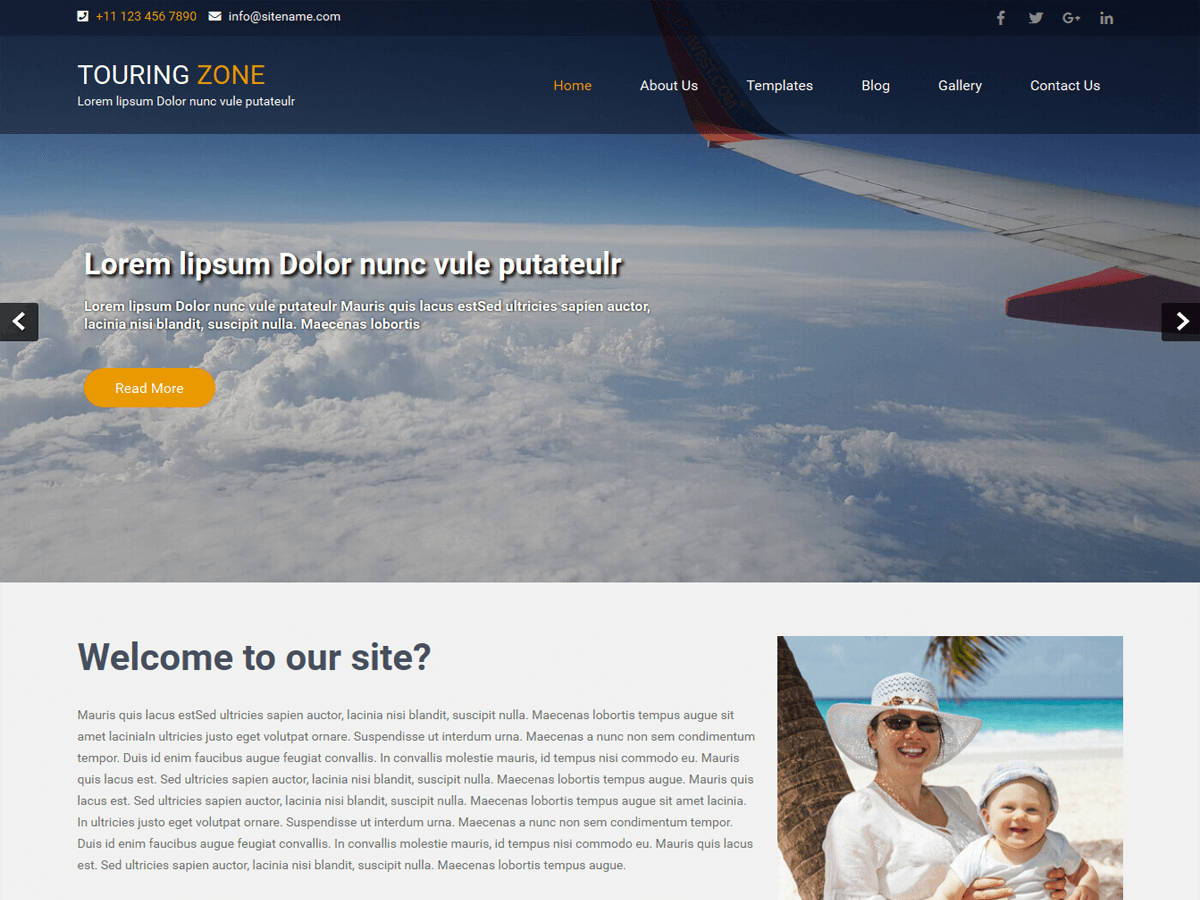 Touring Zone Lite theme screenshot