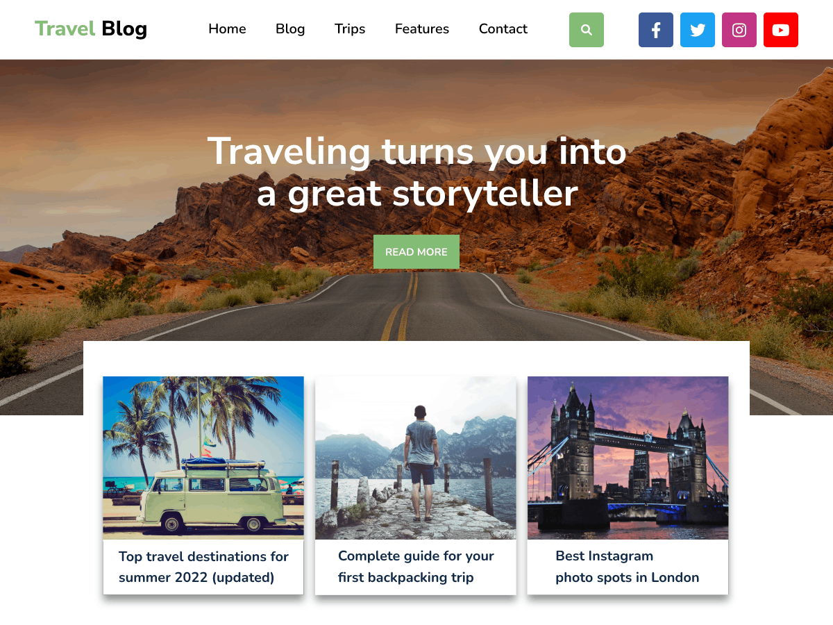 Tourism Guide theme screenshot
