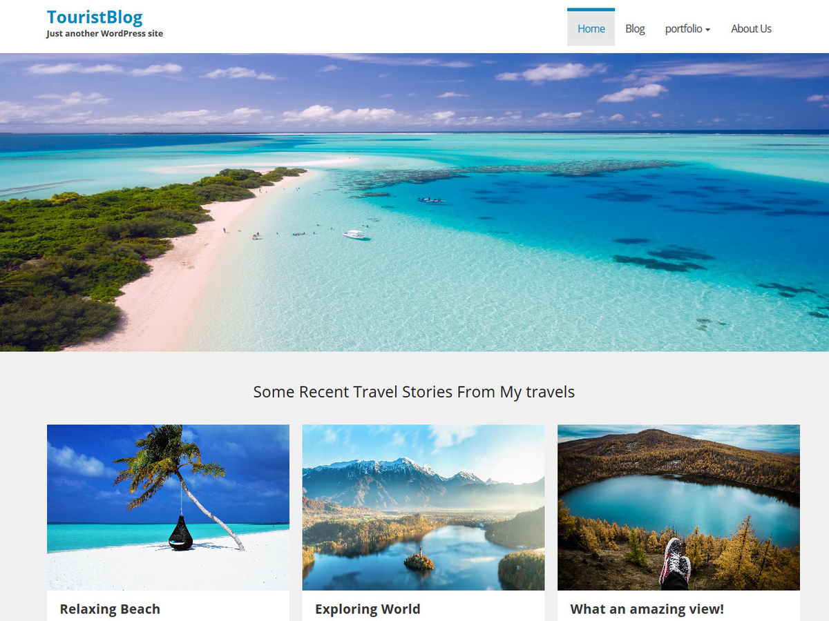 TouristBlog theme screenshot