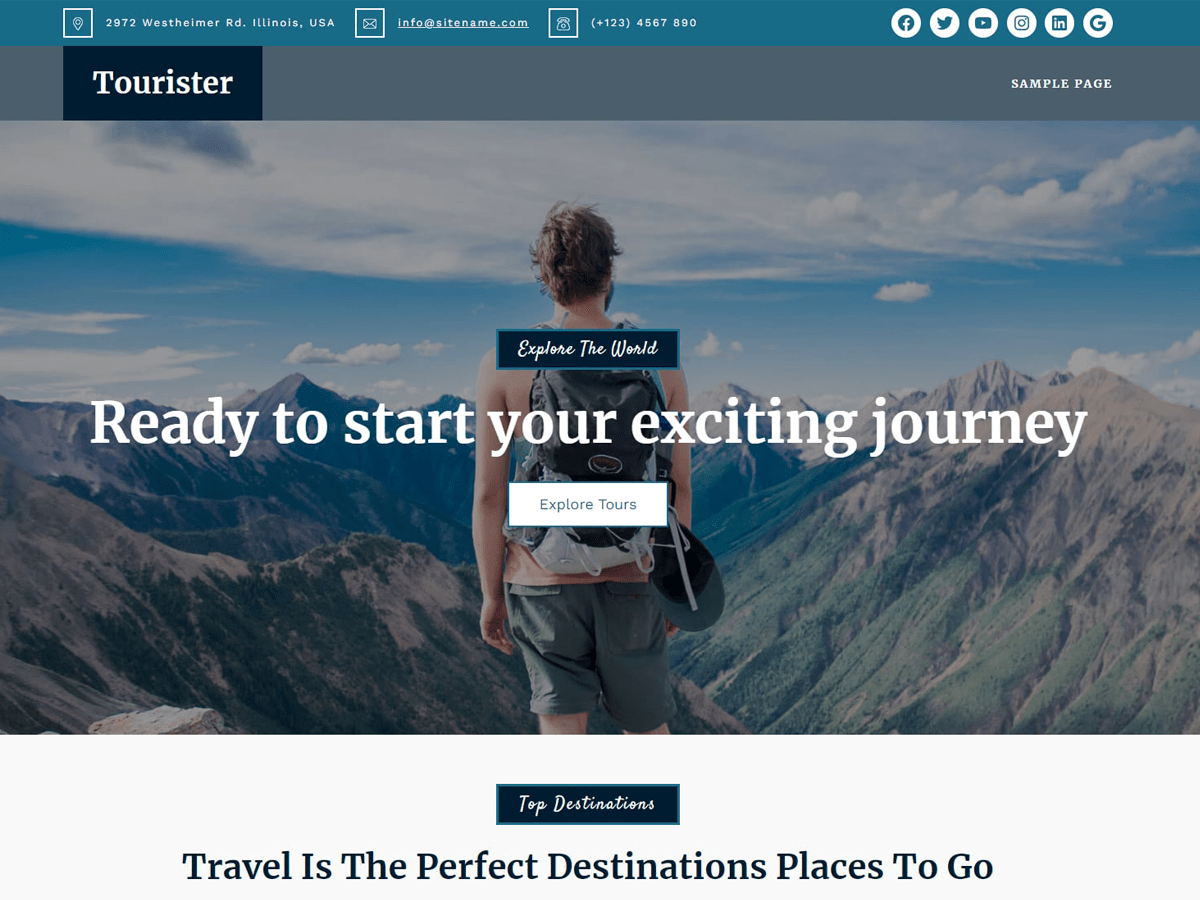 Tourister theme screenshot