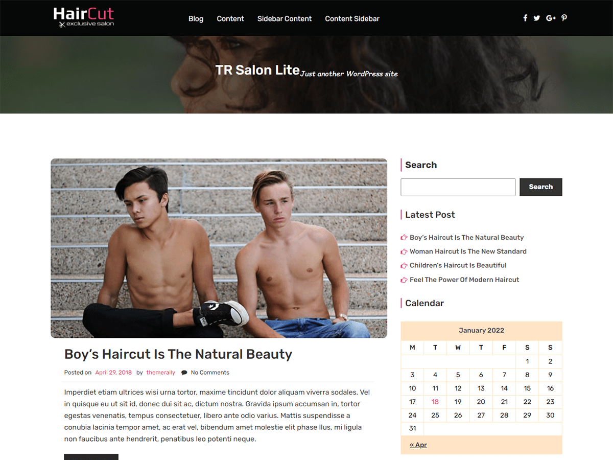 TR Salon Lite theme screenshot