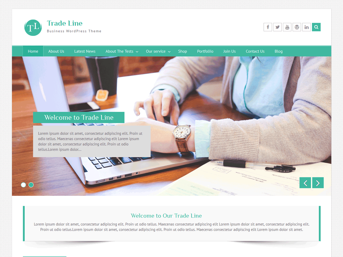 Trade Line theme screenshot