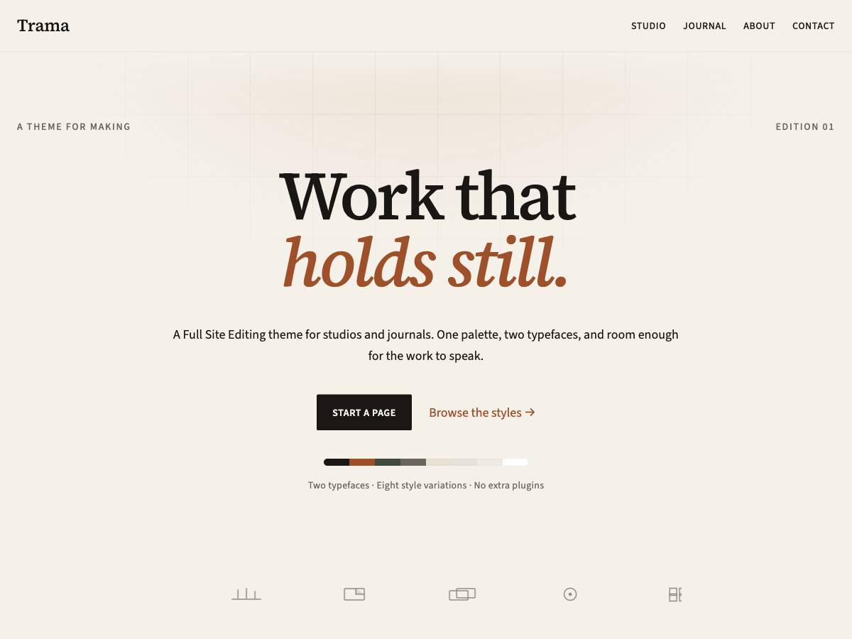 Trama theme screenshot