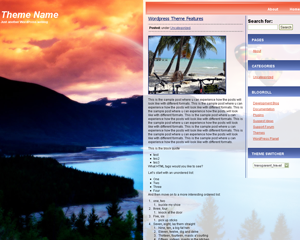 Trans-Travel theme screenshot