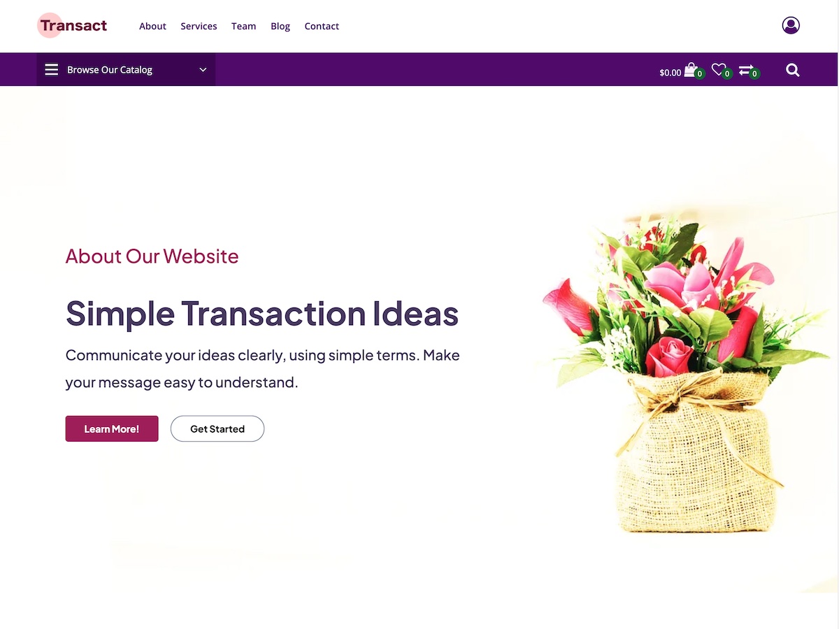 Transact theme screenshot