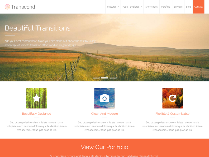 Transcend theme screenshot