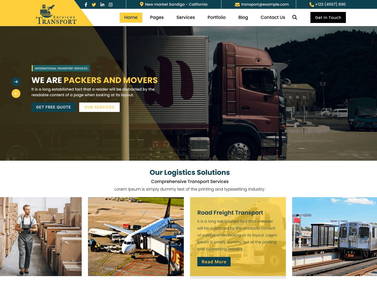 Transport Carrier theme screenshot