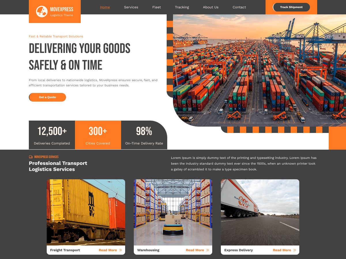 Transport Company theme screenshot