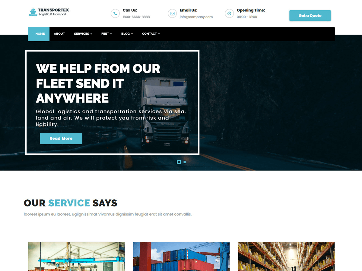 Transportex theme screenshot