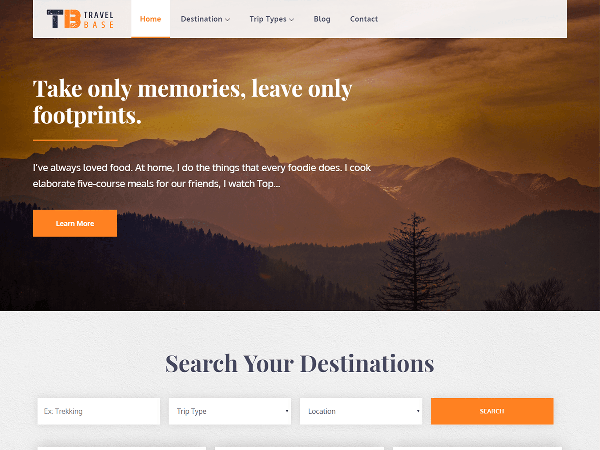 Travel Base theme screenshot