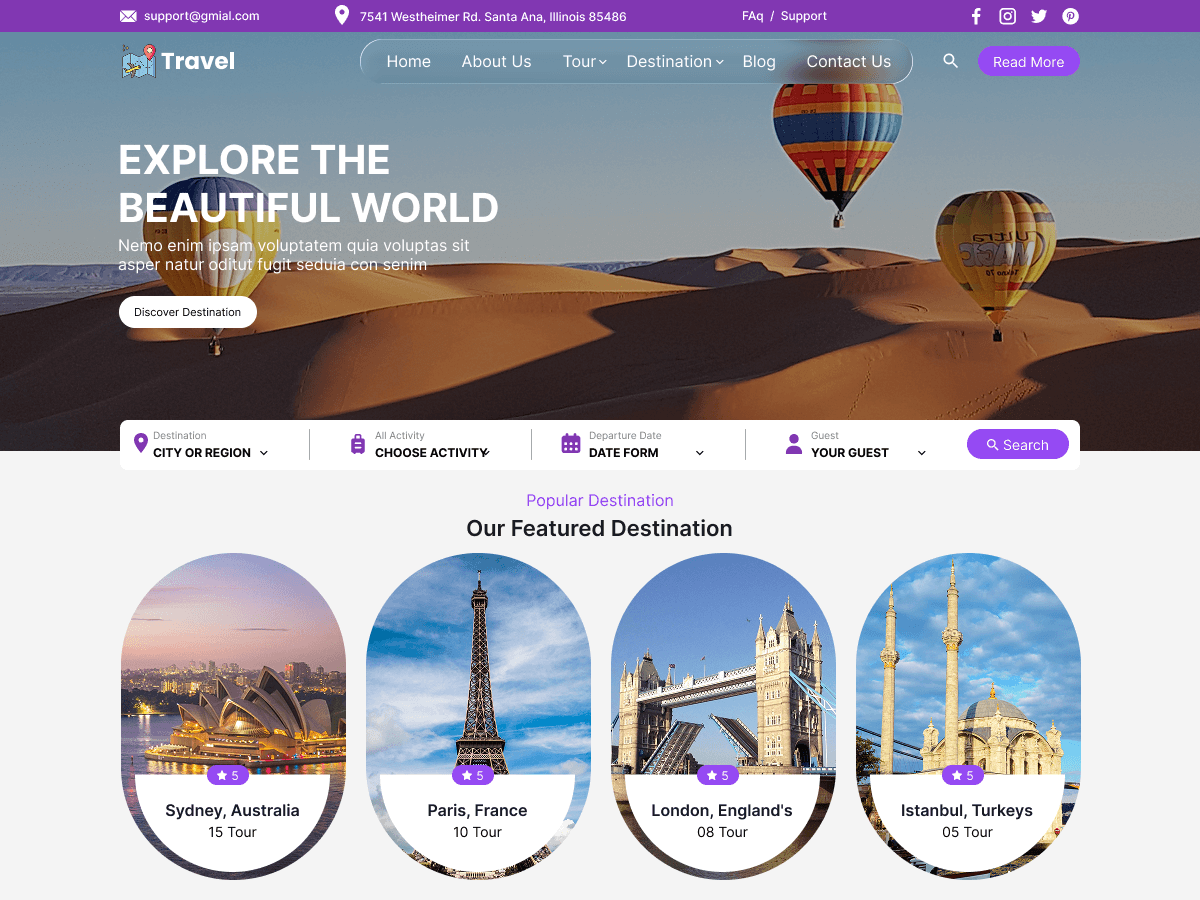 Travel Cart theme screenshot