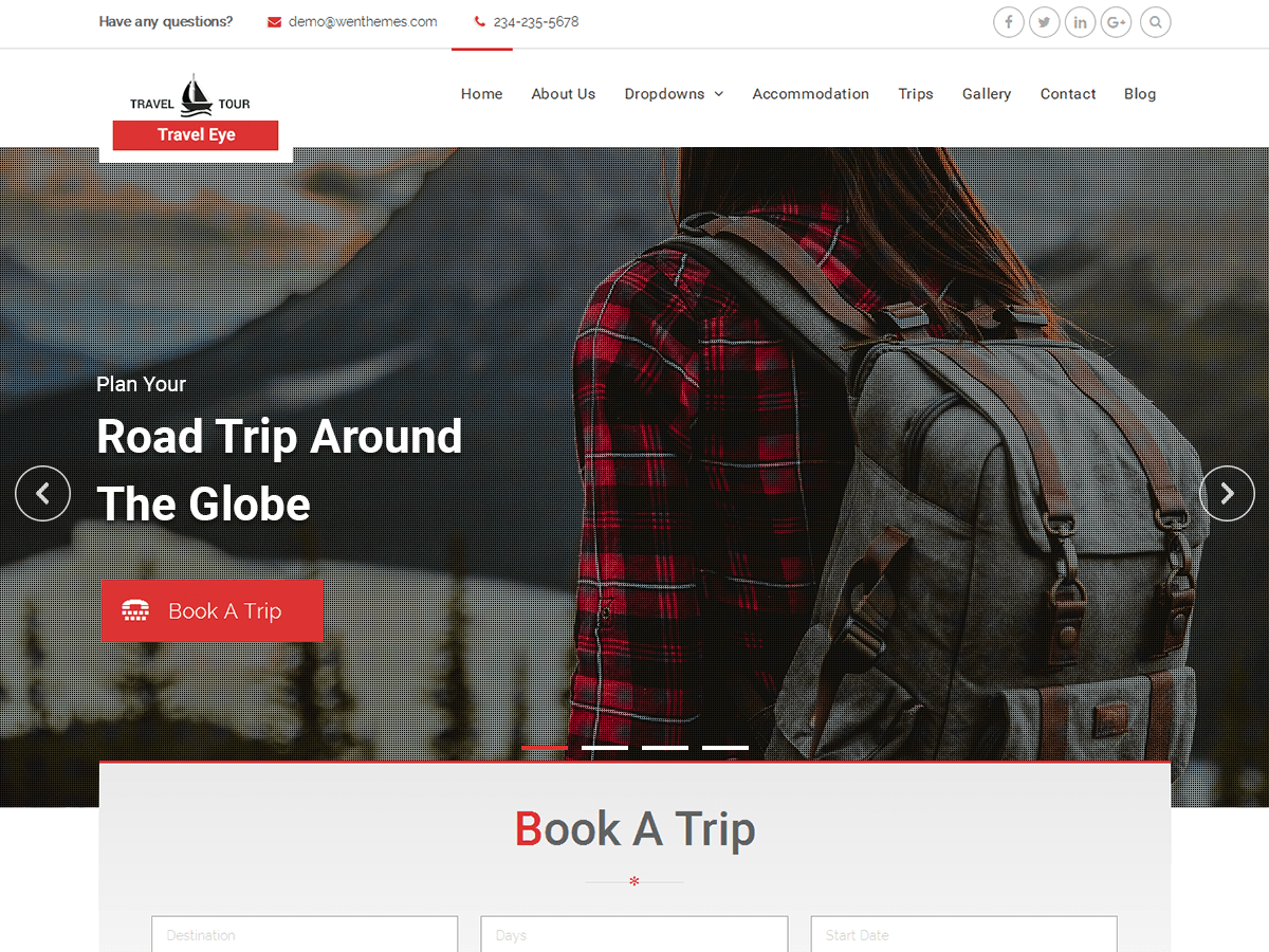 Travel Eye theme screenshot
