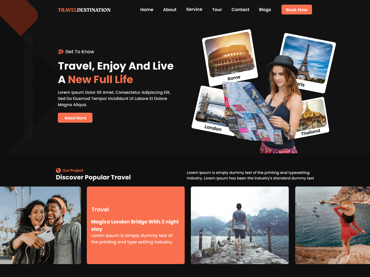 Travel Holiday Spots theme screenshot