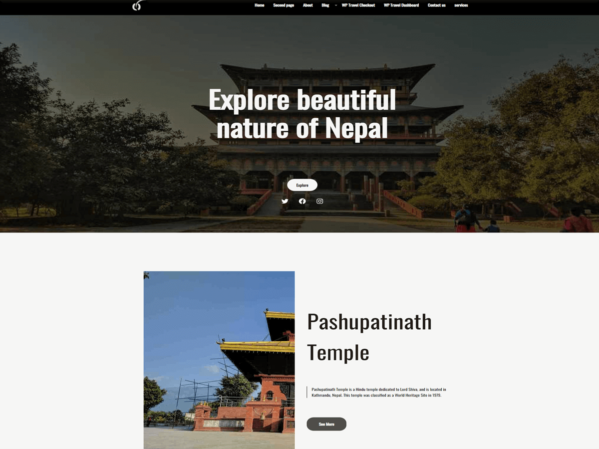 Travel Init theme screenshot