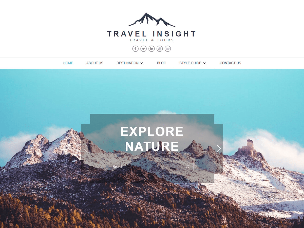 Travel Insight theme screenshot