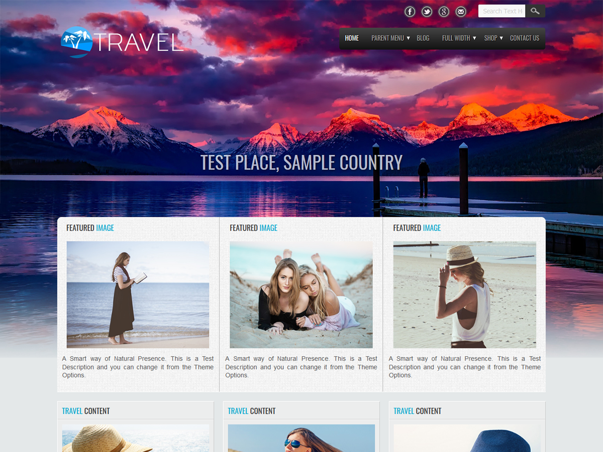 Travel Lite theme screenshot