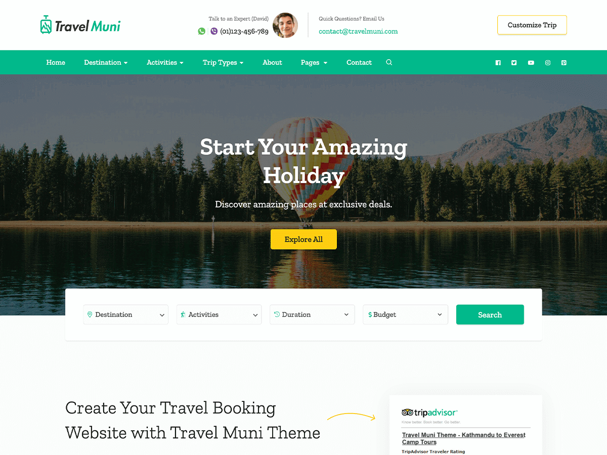 Travel Muni theme screenshot