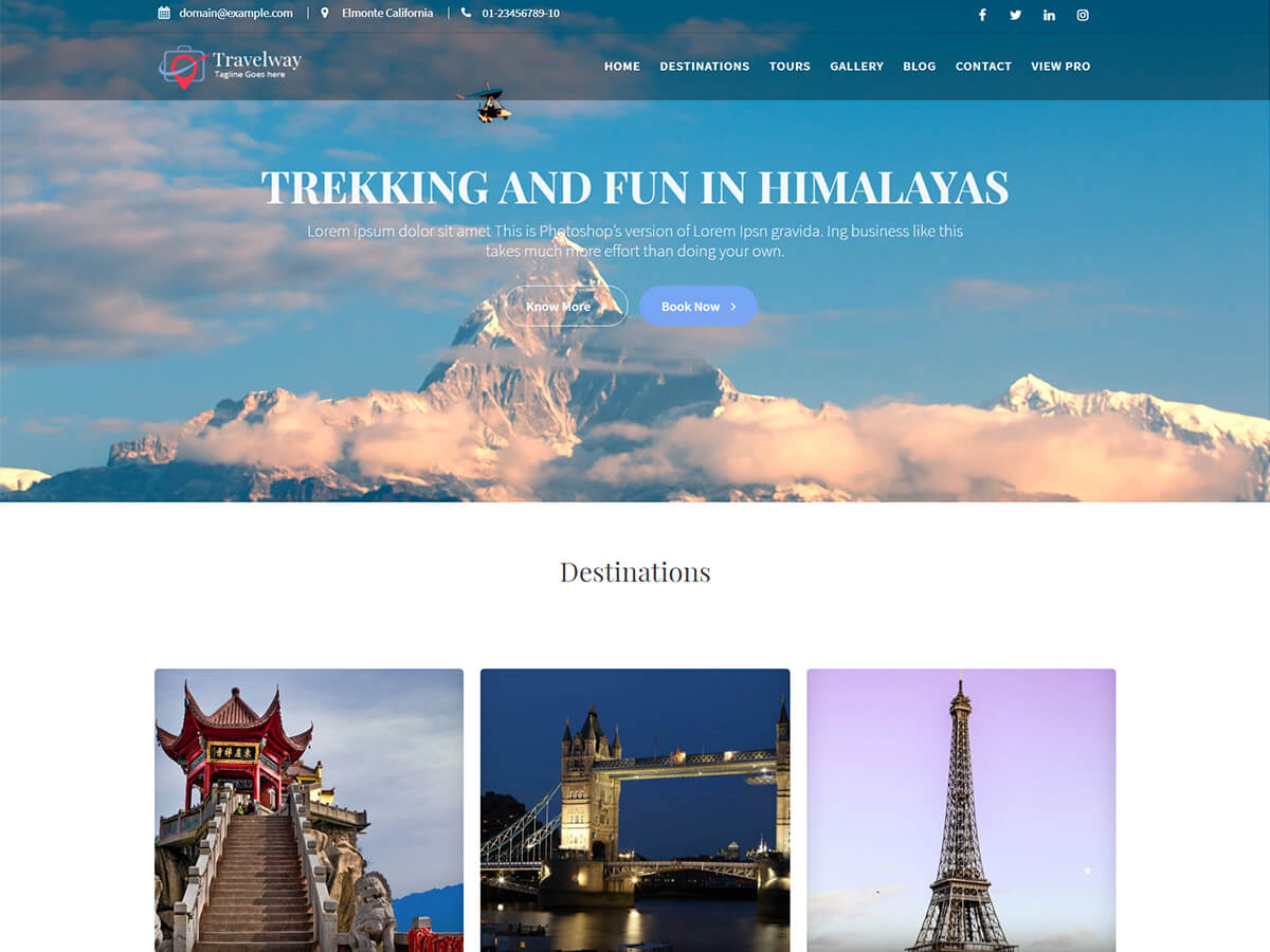 Travel Way theme screenshot