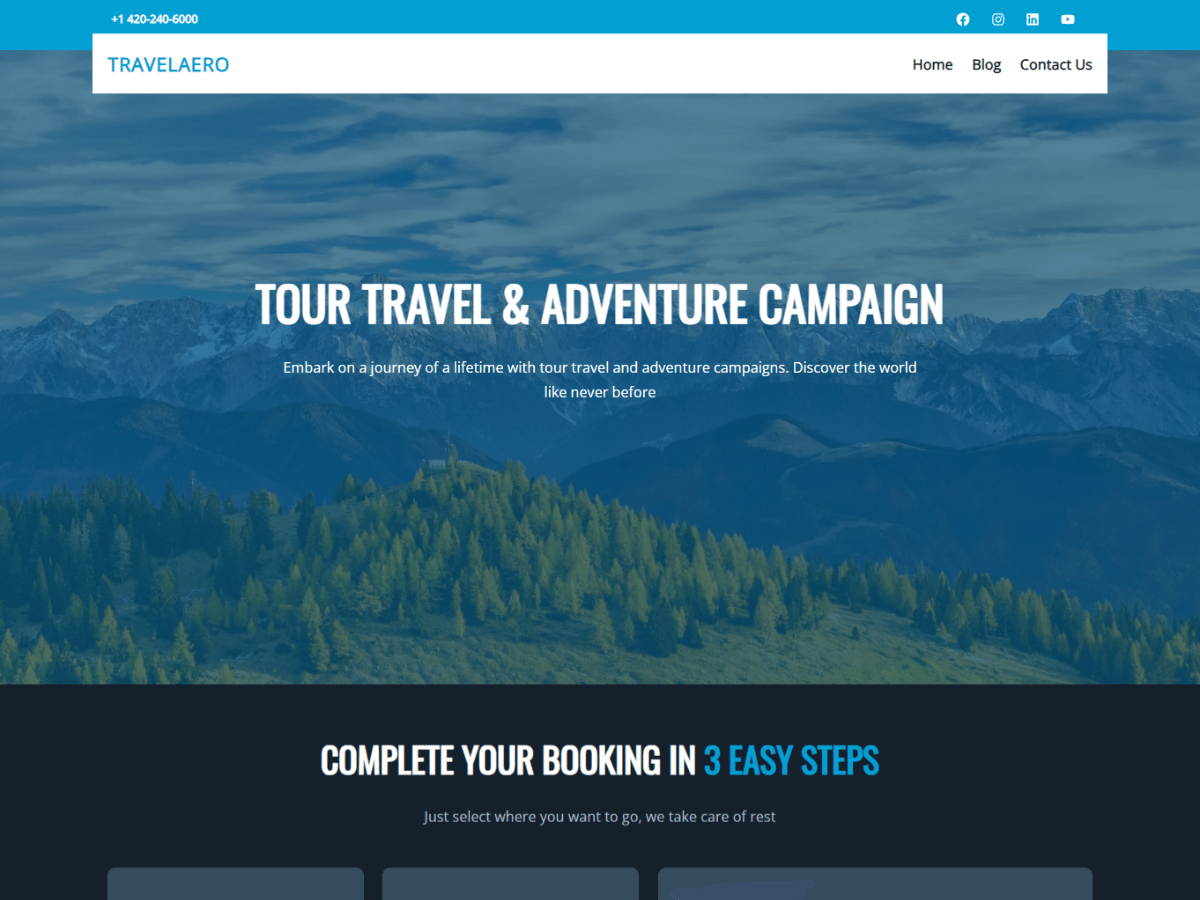 Travelaero theme screenshot