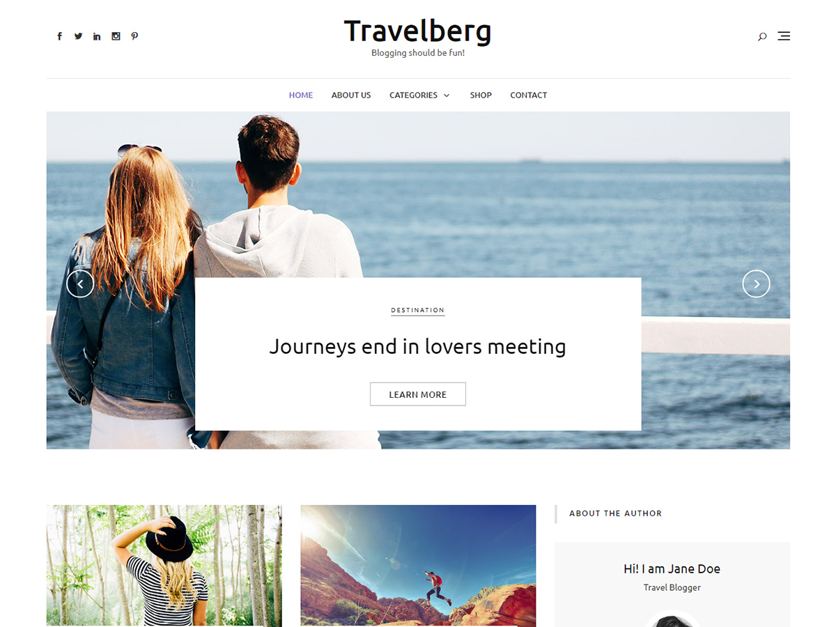Travelberg theme screenshot