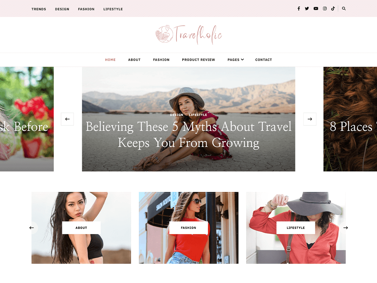 Travelholic theme screenshot