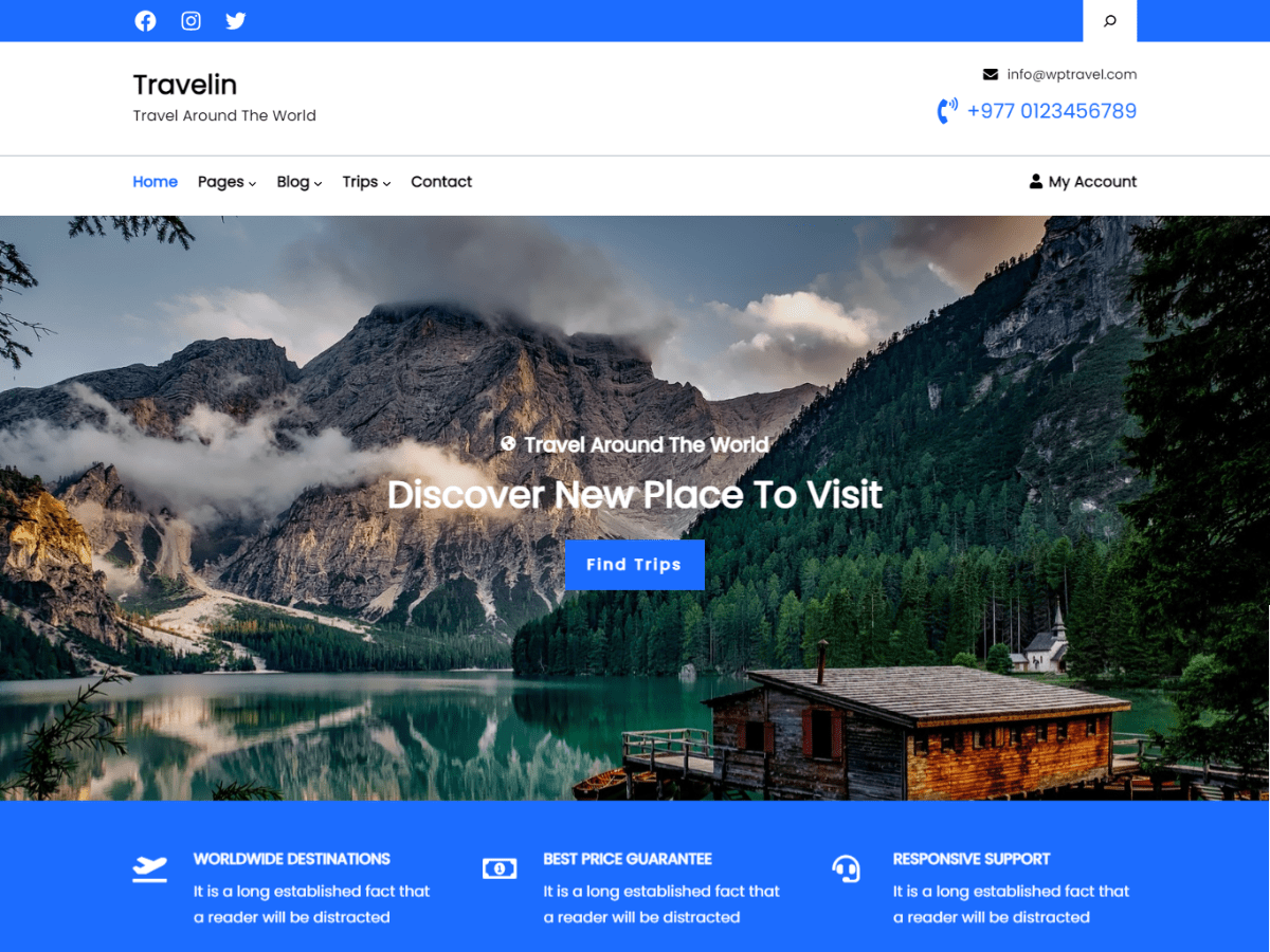 Travelin theme screenshot