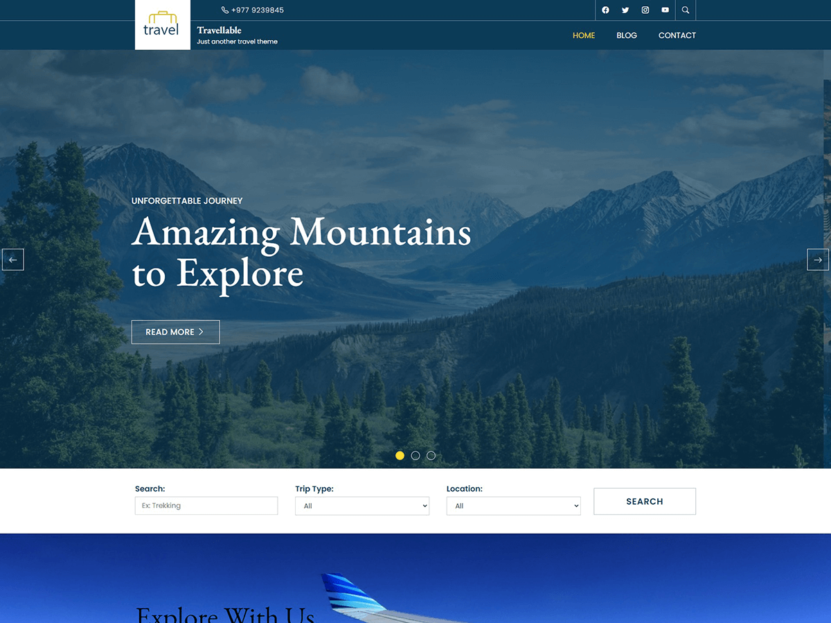Travellable theme screenshot