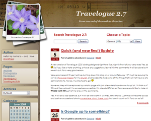Travelogue theme screenshot