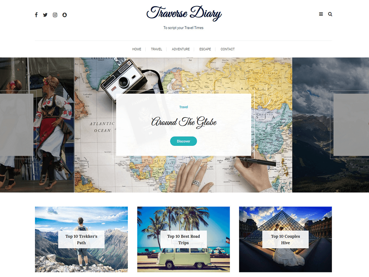 Traverse Diary theme screenshot