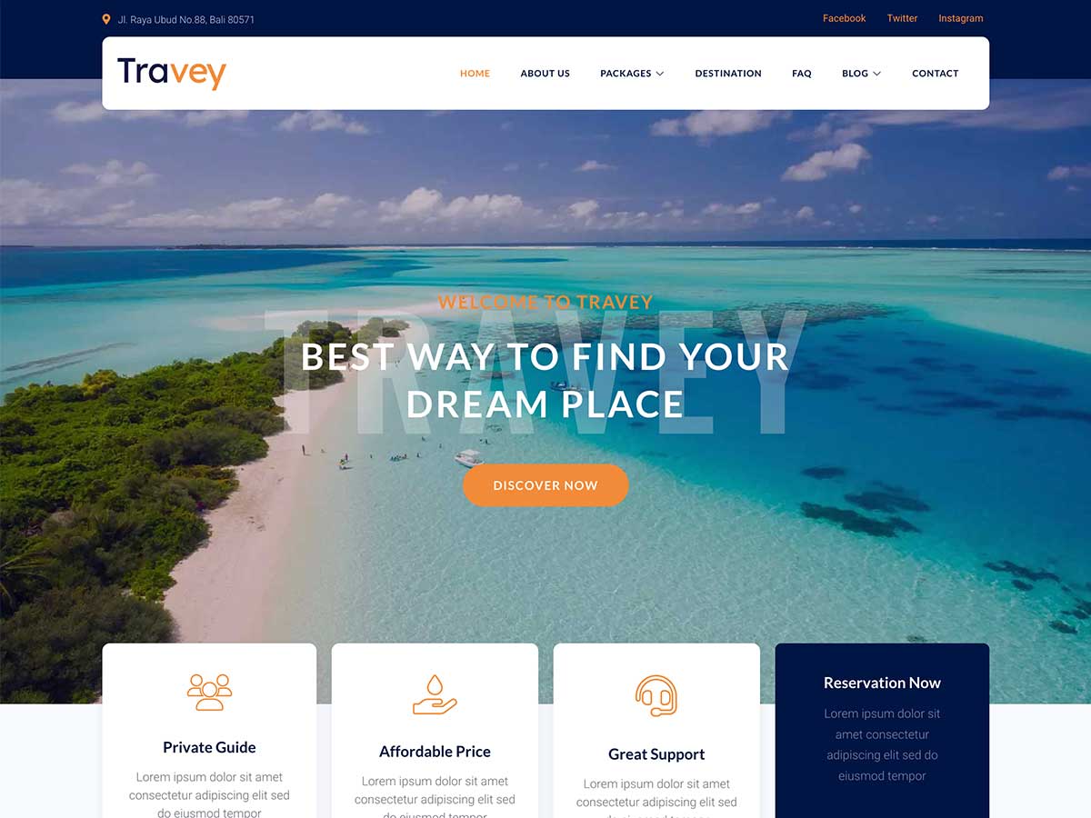 Travey theme screenshot