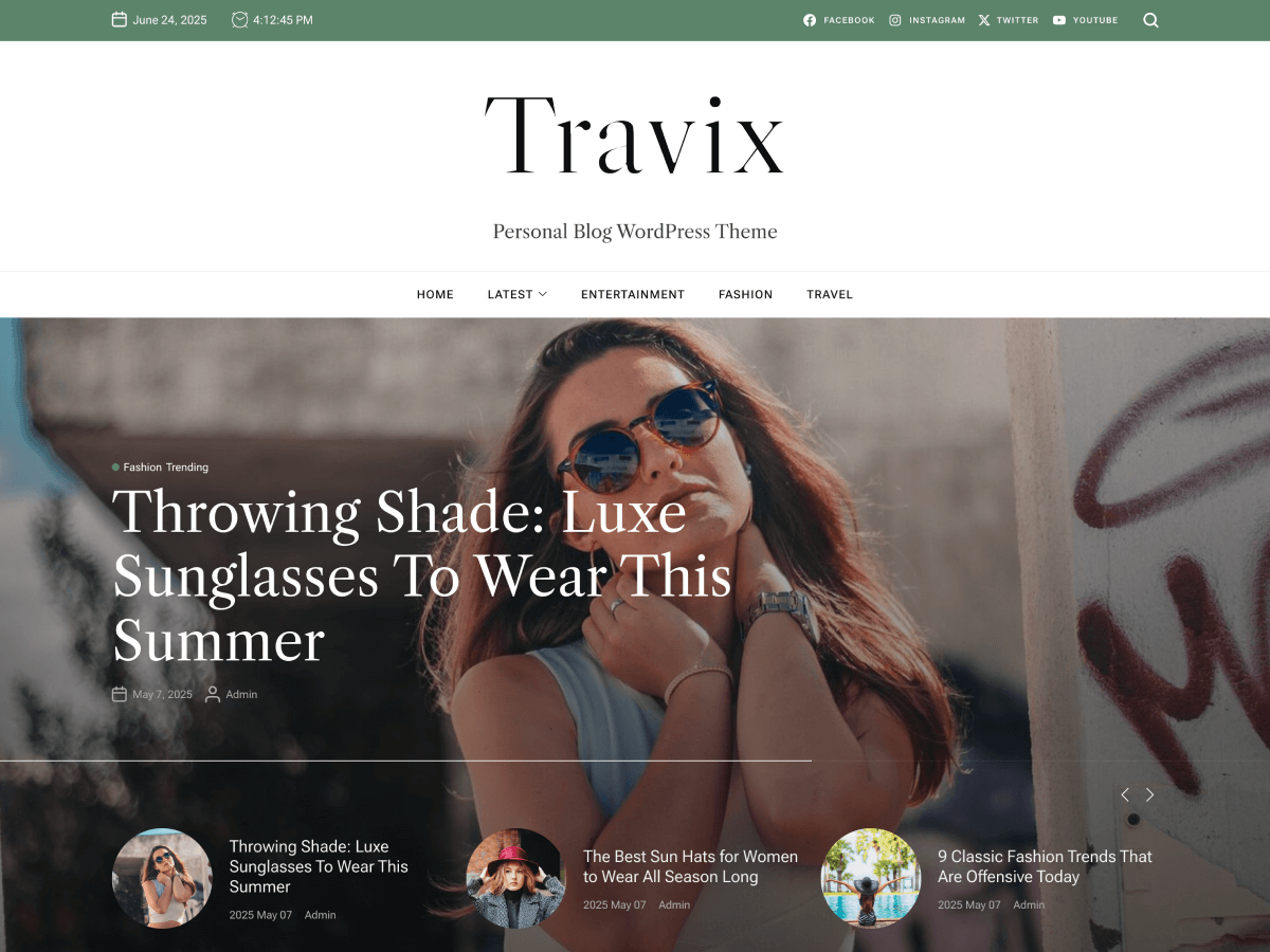 Travix theme screenshot