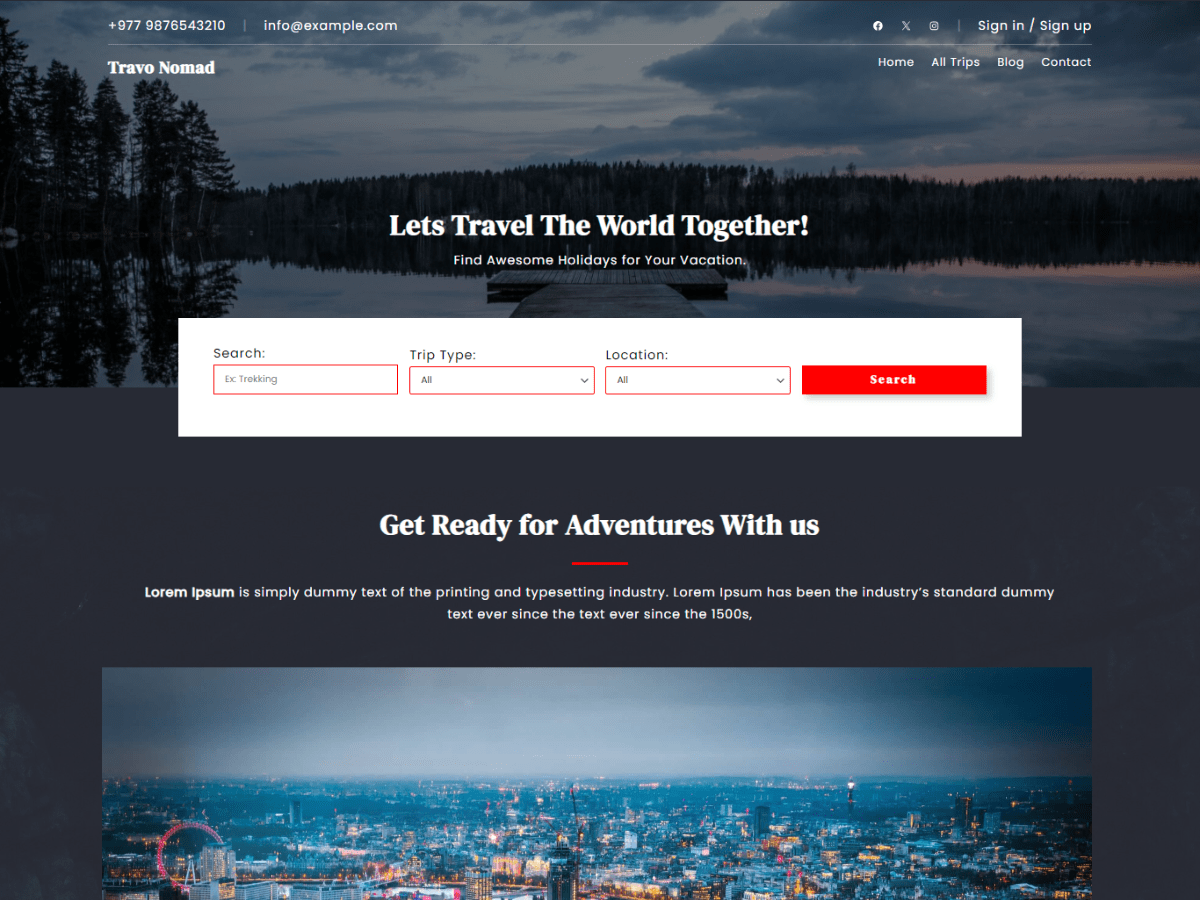 Travo Nomad theme screenshot