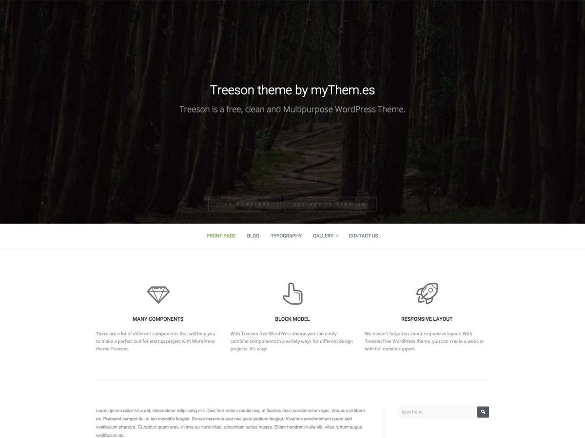 Treeson theme screenshot