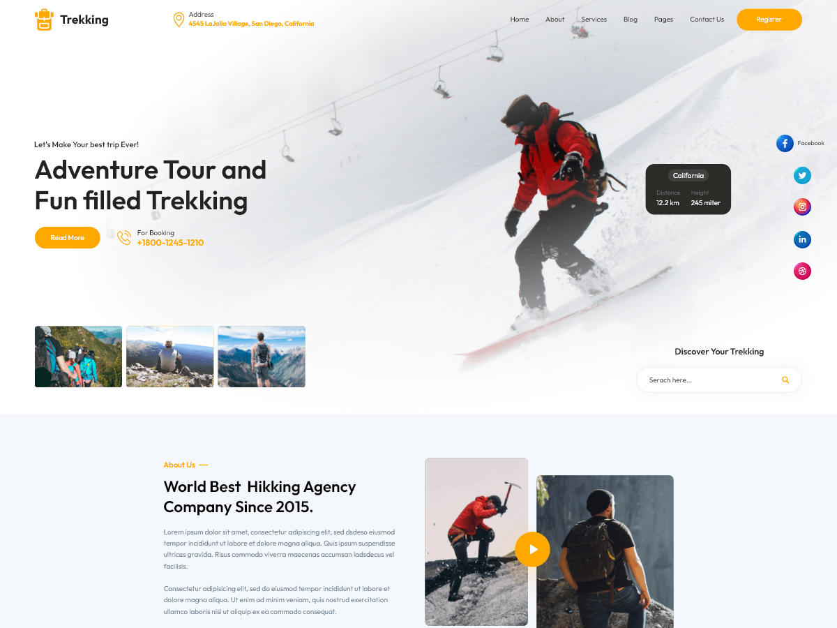 Trekking Blocks theme screenshot